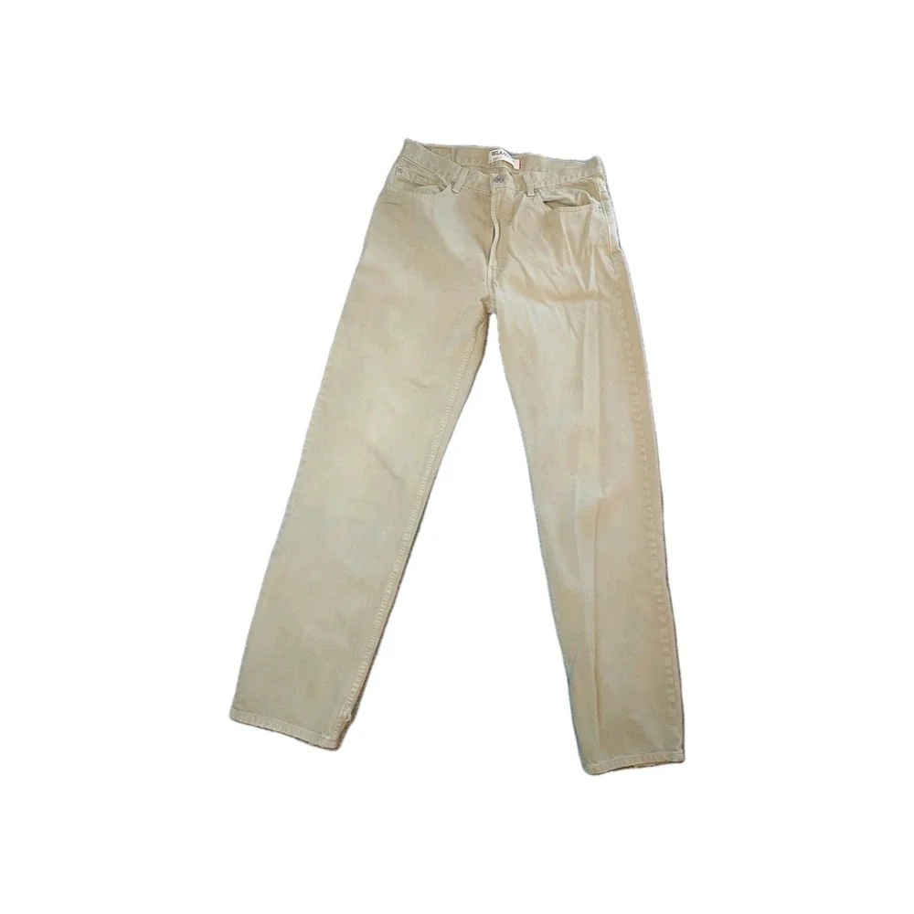 Levis 550 Relaxed Fit Jeans Mens 34x35Tan Khaki Cotton Denim 5-Pocket Tapered